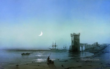 イワン・コンスタンティノヴィチ・アイヴァゾフスキー Painting - 海景 海岸 ロマンチックな イワン・アイヴァゾフスキー ロシア